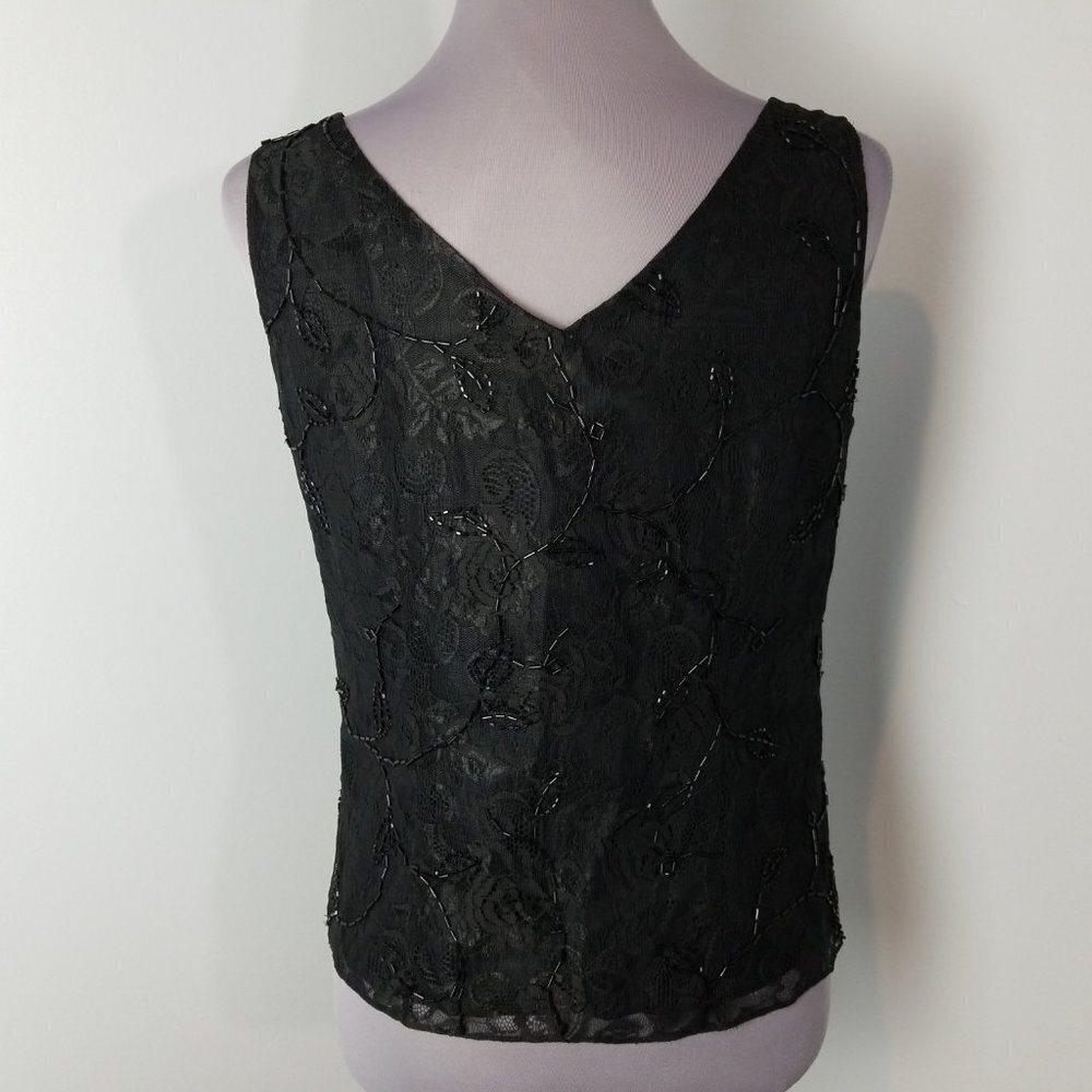 Anne Klein Beaded Sequin Tank V-back 6